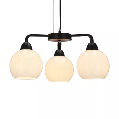 Závesné trojramenné moderné osvetlenie CALDERA - 3xE27, 60W, čierne / biele
