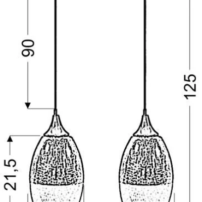 Závesné moderné osvetlenie nad jedálenský stôl CELIA - 2xE27, 60W, strieborné