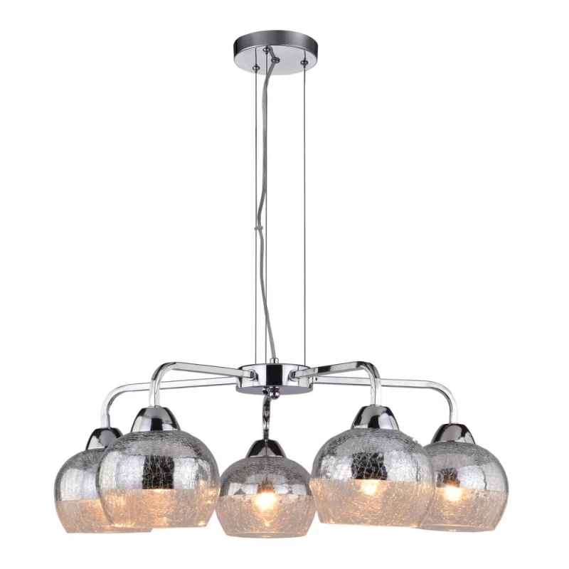 Dizajnové závesné osvetlenie CROMINA - 5xE27, 60W, chrómované