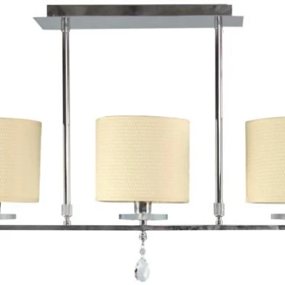 Moderné závesné osvetlenie nad jedálenský stôl ESTERA - 5xE14, 40W, chrómované/biele