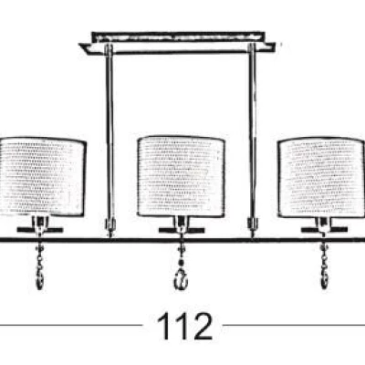 Moderné závesné osvetlenie nad jedálenský stôl ESTERA - 5xE14, 40W, chrómované/biele