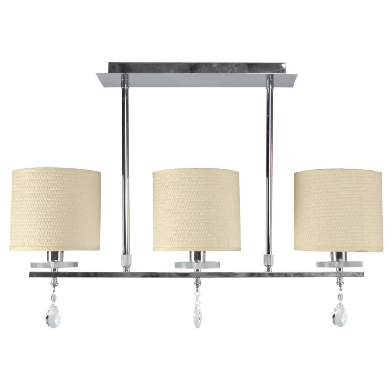 Moderné závesné osvetlenie nad jedálenský stôl ESTERA - 3xE14, 40W, chrómované/biele