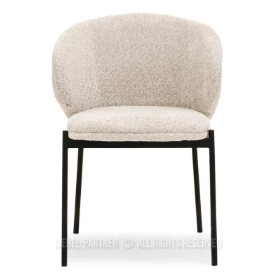 Jedálenská stolička DESERY - tmavá krémová / čierna