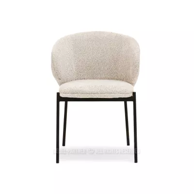 Jedálenská stolička DESERY - tmavá krémová / čierna