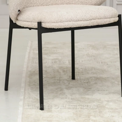 Jedálenská stolička DESERY - tmavá krémová / čierna