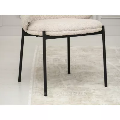 Jedálenská stolička DESERY - tmavá krémová / čierna