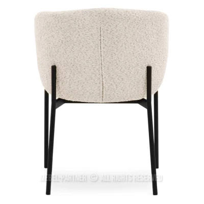 Jedálenská stolička DESERY - tmavá krémová / čierna