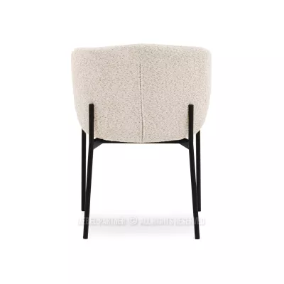 Jedálenská stolička DESERY - tmavá krémová / čierna