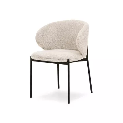 Jedálenská stolička DESERY - tmavá krémová / čierna