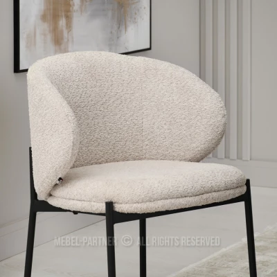 Jedálenská stolička DESERY - tmavá krémová / čierna