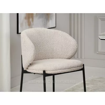 Jedálenská stolička DESERY - tmavá krémová / čierna