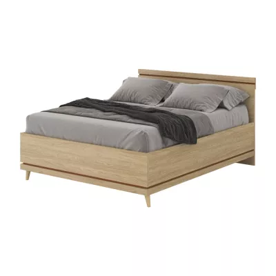 Manželská posteľ 160x200 ARWEN - dub / tehlová