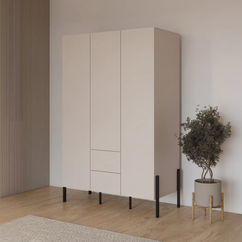 Vysoká šatníková skriňa 139 cm ADIS S - kašmír
