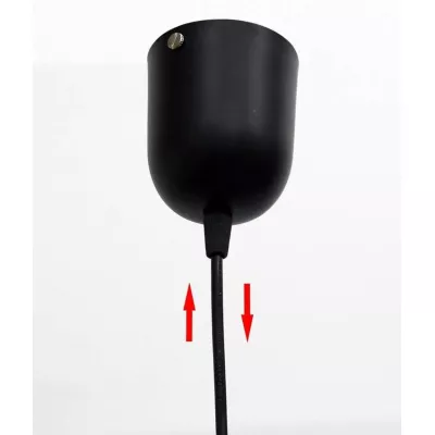 Moderné závesné osvetlenie FELIS - 1xE27, 60W, čierne / jantárové sklo