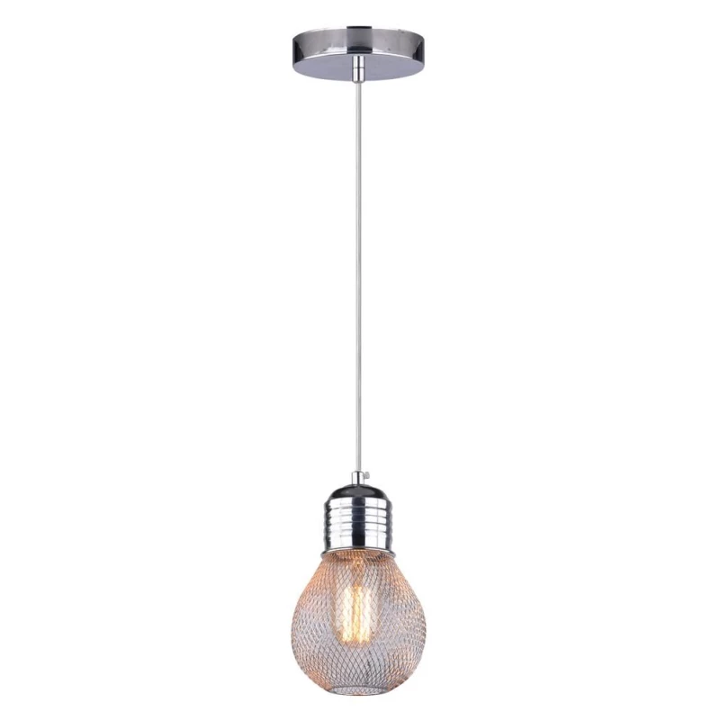 Závesné moderné osvetlenie GLIVA - 1xE27, 60W, chrómované