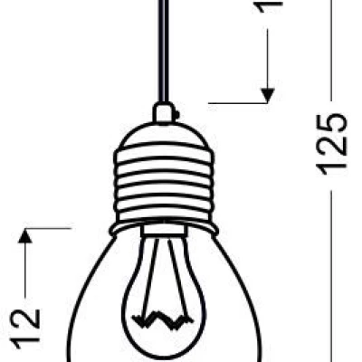 Závesné moderné osvetlenie GLIVA - 1xE27, 60W, chrómované
