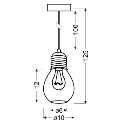 Závesné moderné osvetlenie GLIVA - 1xE27, 60W, chrómované