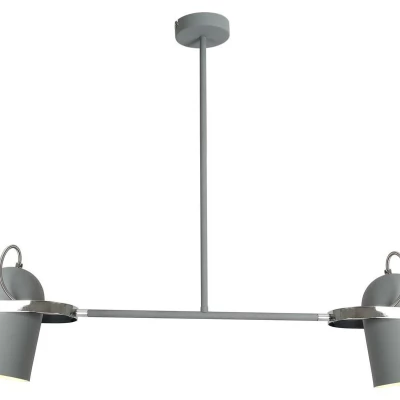 Závesný bodový luster nad jedálenský stôl GRAY - 2xE27, 40W, sivý
