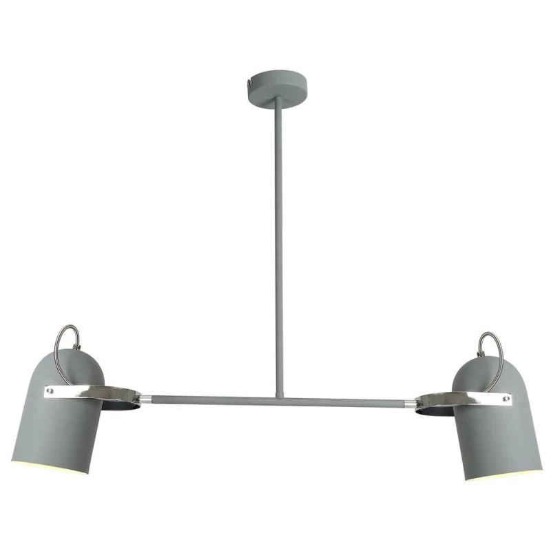Závesný bodový luster nad jedálenský stôl GRAY - 2xE27, 40W, sivý