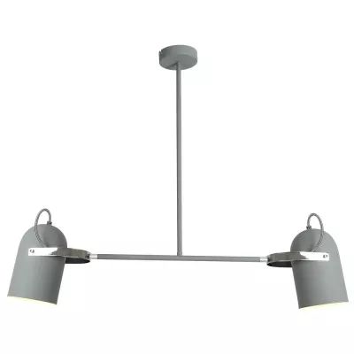 Závesný bodový luster nad jedálenský stôl GRAY - 2xE27, 40W, sivý