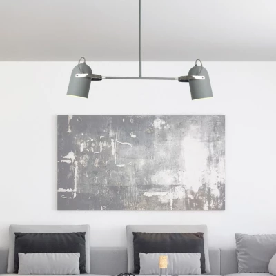 Závesný bodový luster nad jedálenský stôl GRAY - 2xE27, 40W, sivý