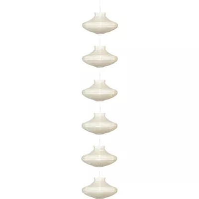 Závesné papierové osvetlenie GRIFF - 6xE14, 40W, biele