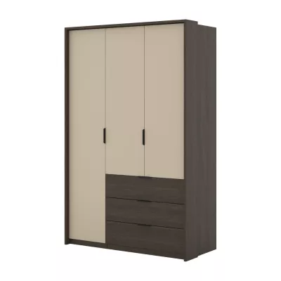 Šatníková skriňa 140 cm DEMETRA - béžová / dub dunin