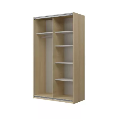 Šatníková skriňa 120 cm DEVORAH s posuvnými dverami - dub