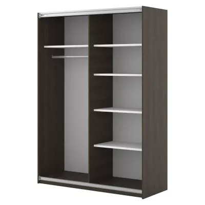 Šatníková skriňa 150 cm DIMITRA s posuvnými dverami - dub dunin / čierna