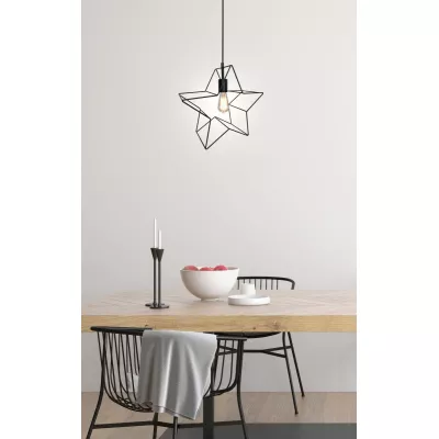 Závesné osvetlenie KARLEO - 1xE27, 60W, čierne