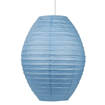 Závesné papierové osvetlenie KOKON - 1xE27, 60W, modré