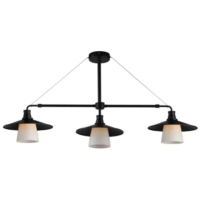 Závesné loftové osvetlenie nad jedálenský stôl LOFT - 3xE27, 60W, čierne
