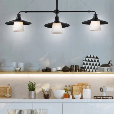 Závesné loftové osvetlenie nad jedálenský stôl LOFT - 3xE27, 60W, čierne