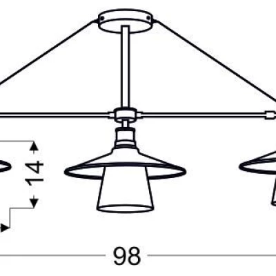 Závesné loftové osvetlenie nad jedálenský stôl LOFT - 3xE27, 60W, čierne