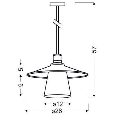 Závesné loftové osvetlenie LOFT - 1xE27, 60W, čierne