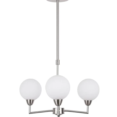 Závesné trojramenné osvetlenie LOGOS - 3xG9, 25W, strieborné / biele