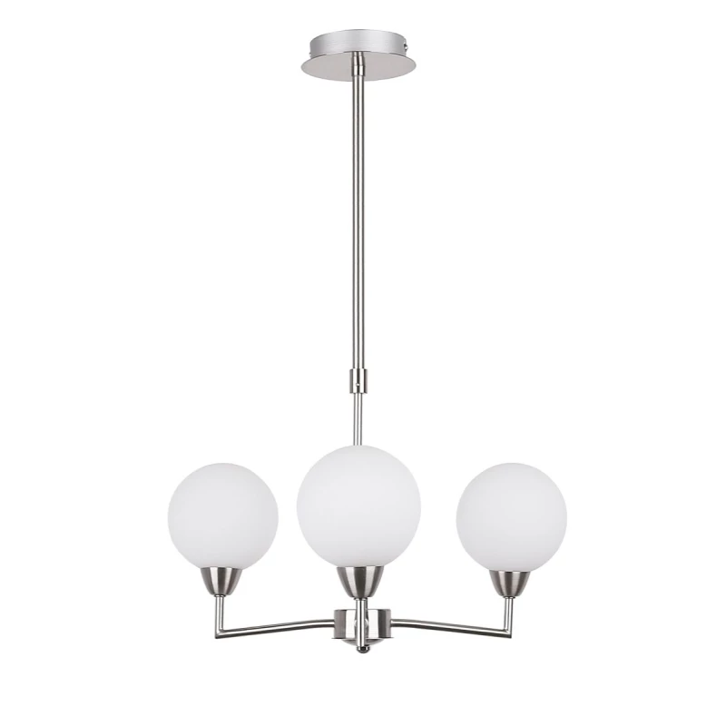 Závesné trojramenné osvetlenie LOGOS - 3xG9, 25W, strieborné / biele