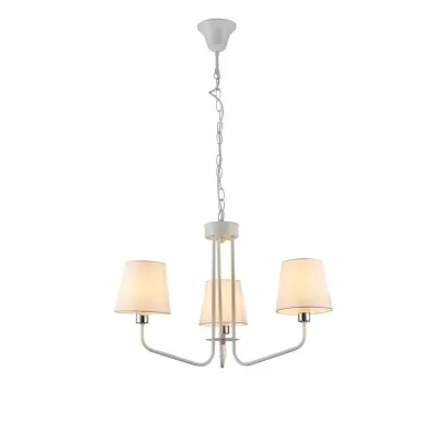 Závesný trojiramenný luster na reťazi LUMINOR - 3xE14, 60W, biely