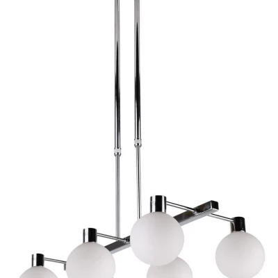 Závesné svetlo nad jedálenský stôl MALDUS - 6xG9, 40W, chrómované / biele