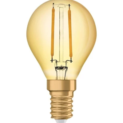 Retro LED filamentová žiarovka - E14, P45, 2,5 W, 2400K (teplá biela)
