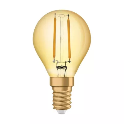 Retro LED filamentová žiarovka - E14, P45, 2,5 W, 2400K (teplá biela)