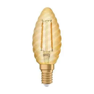 Vintage LED filamentová žiarovka - E14, sviečka, 1,5 W, 2400K (teplá biela)