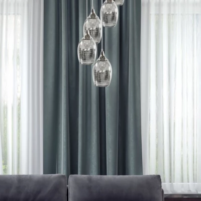 Závesné moderné osvetlenie MARINA - 5xE27, 60W, chrómované