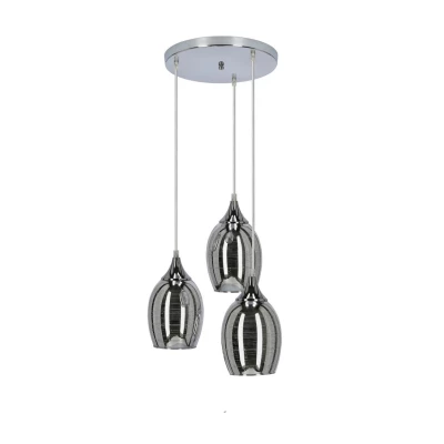 Závesné moderné osvetlenie MARINA - 3xE27, 60W, chrómované