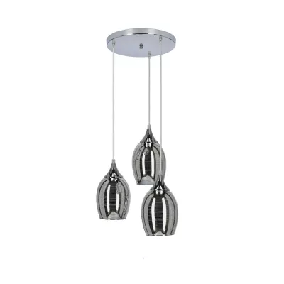 Závesné moderné osvetlenie MARINA - 3xE27, 60W, chrómované
