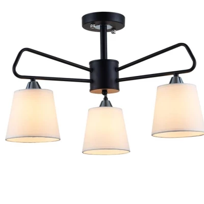 Závesné trojramenné osvetlenie MORLEY - 3xE14, 60W, čierne / biele