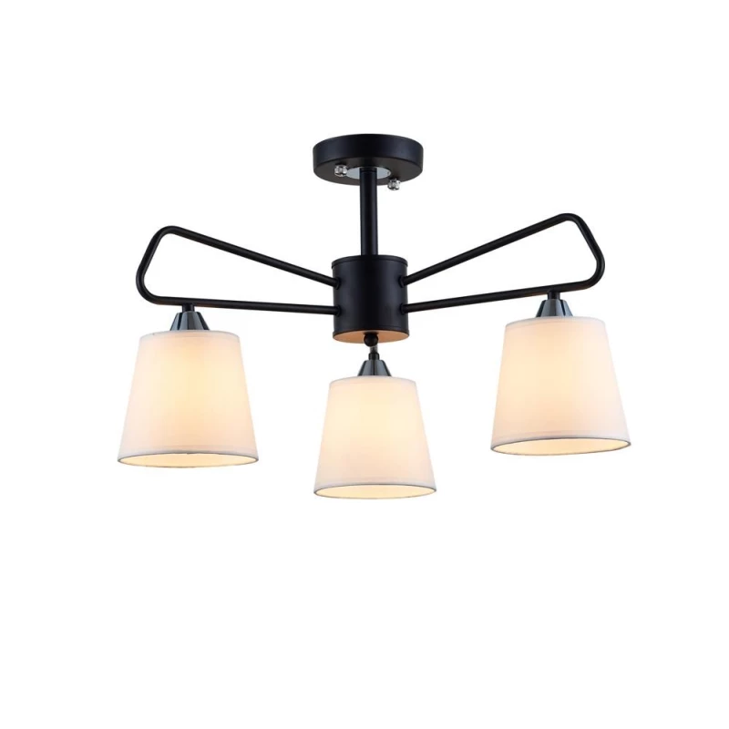 Závesné trojramenné osvetlenie MORLEY - 3xE14, 60W, čierne / biele