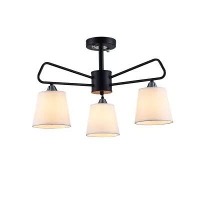 Závesné trojramenné osvetlenie MORLEY - 3xE14, 60W, čierne / biele