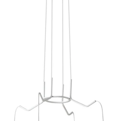 Závesné designové osvetlenie BASSO - 4xE27, 40W, matné biele