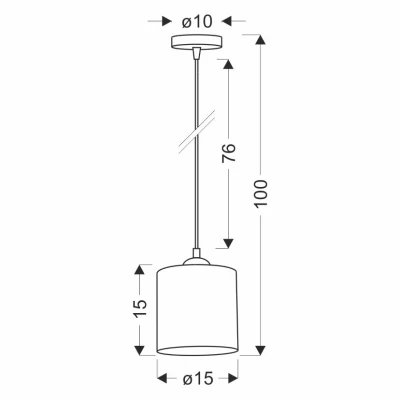 Škandinávske závesné osvetlenie LEGNO - 1xE27, 40W, 15cm, okrúhle, orech/čierne